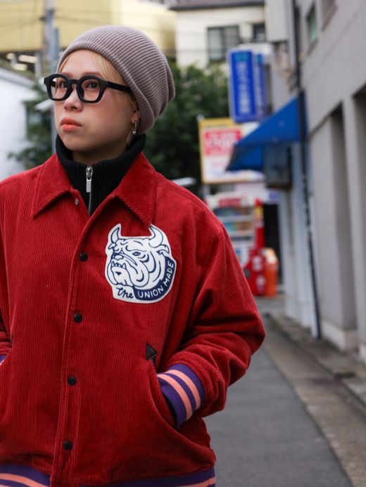 THE UNION BLUEDOG VARSITY JACKET / Red