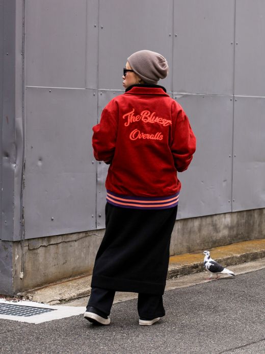 THE UNION BLUEDOG VARSITY JACKET / Red