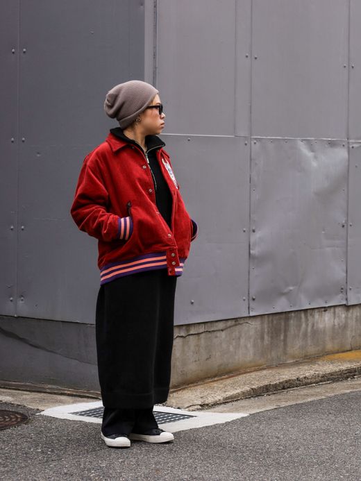 THE UNION BLUEDOG VARSITY JACKET / Red