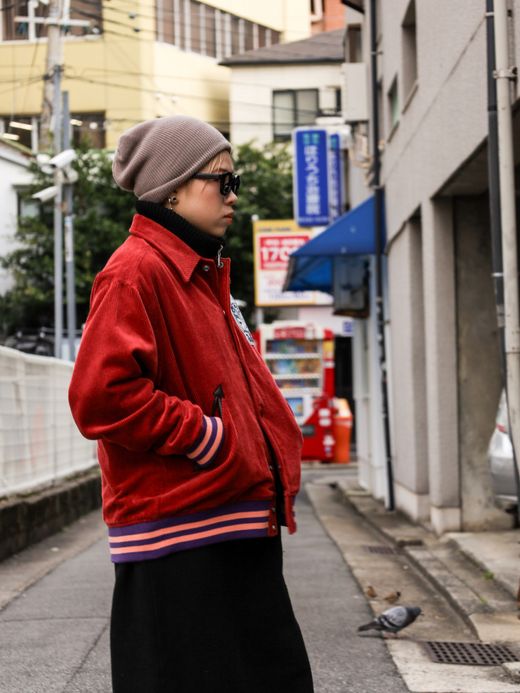 THE UNION BLUEDOG VARSITY JACKET / Red