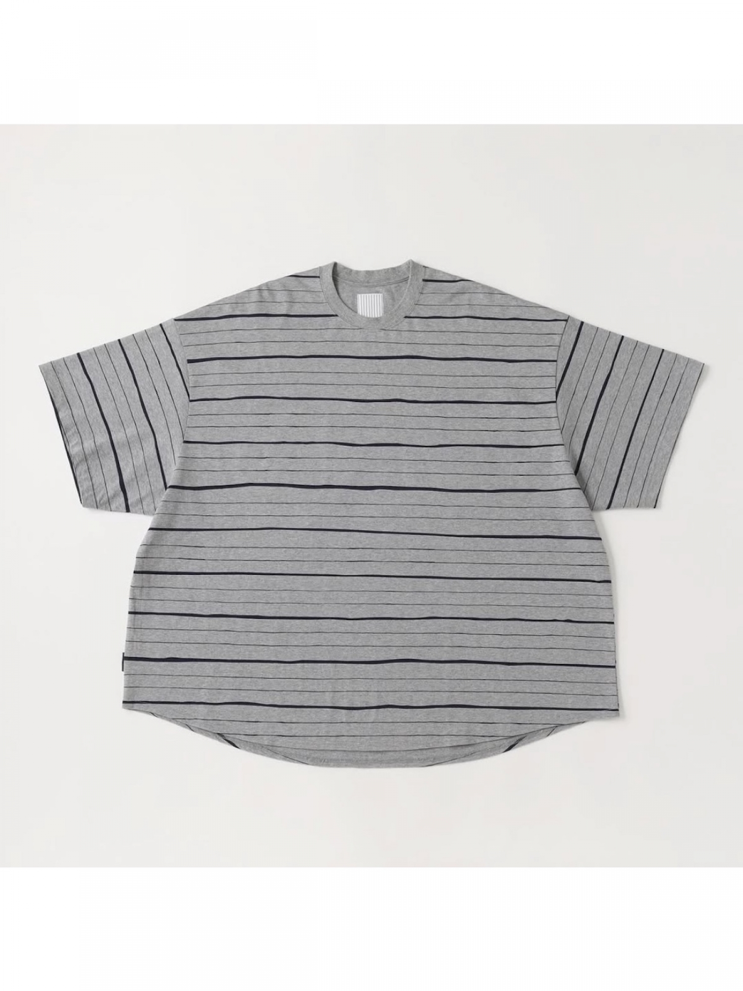 S.F.C SUPER BIG MIX SIDE STRIPES SS TEE / Grey-navy | FLATBUSH