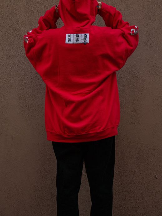 TENBOX SCORPION ZIP HOODIE / Red