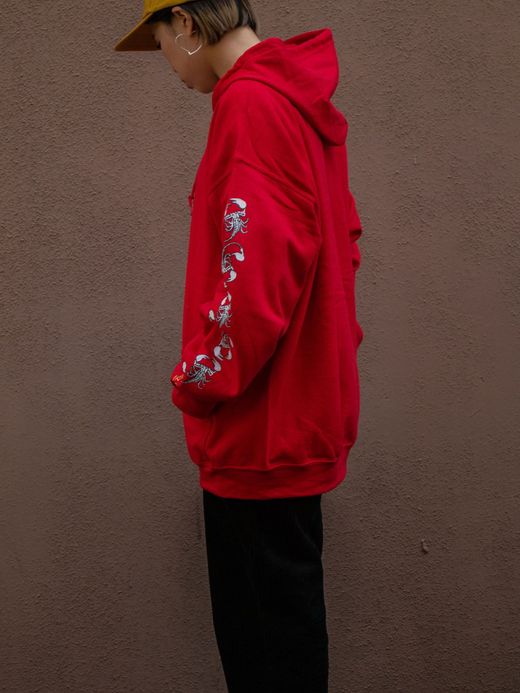 TENBOX SCORPION ZIP HOODIE / Red
