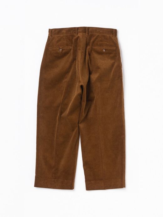 ANACHRONORM AN128 / CORDUROY TUCK WIDE TOROUSERS / Brown