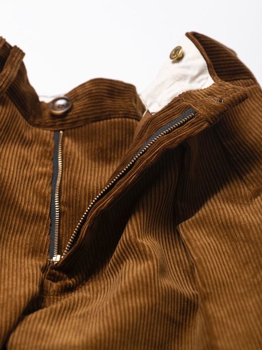 ANACHRONORM AN128 / CORDUROY TUCK WIDE TOROUSERS / Brown
