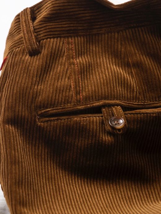 ANACHRONORM AN128 / CORDUROY TUCK WIDE TOROUSERS / Brown