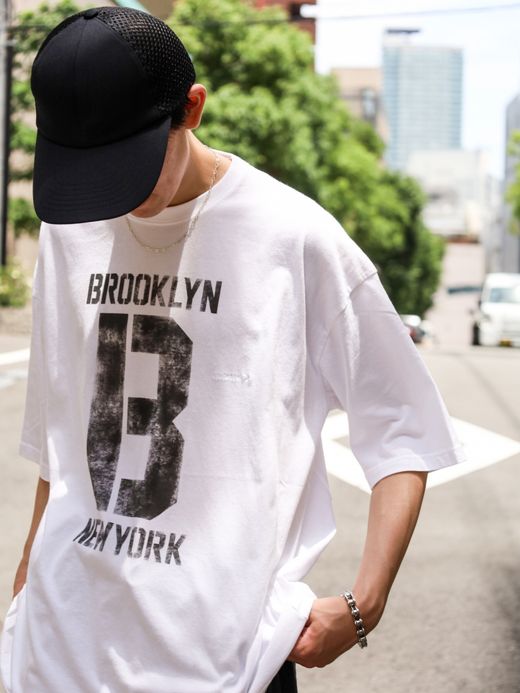ANACHRONORM BROOKLYN PRINTED S/S T-S / White
