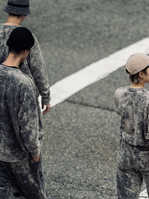 VOO VOO-SPG-094 / SMOKY BLEACHED CREW / Black