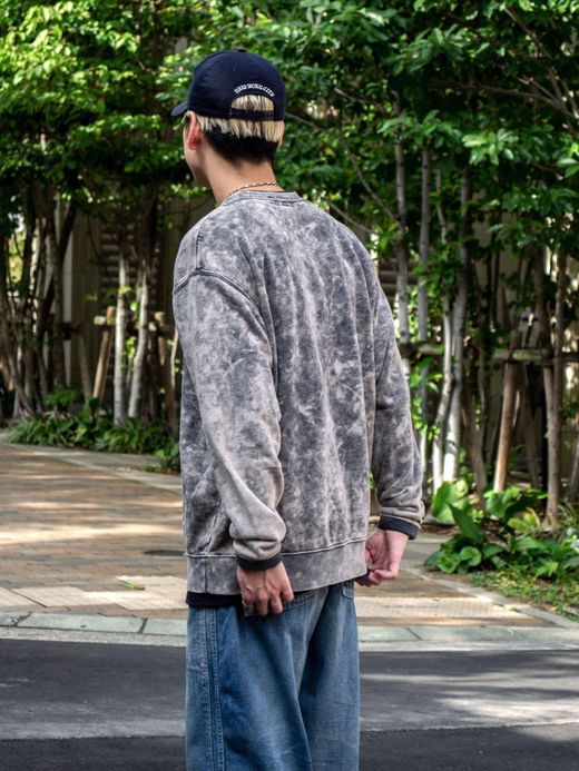 VOO VOO-SPG-094 / SMOKY BLEACHED CREW / Black