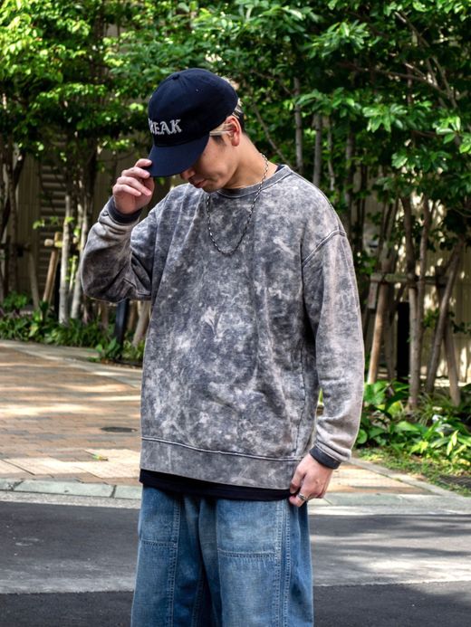 VOO VOO-SPG-094 / SMOKY BLEACHED CREW / Black