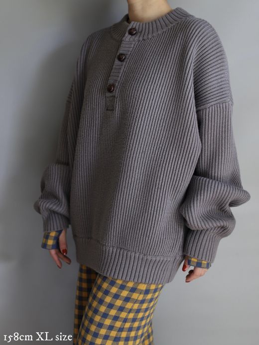 AMBERGLEAM WARM HENRY SWEATER / Lavender mist