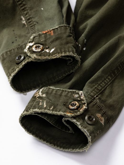 ANACHRONORM DIRT PAINT FATIGUE JACKET / Olive