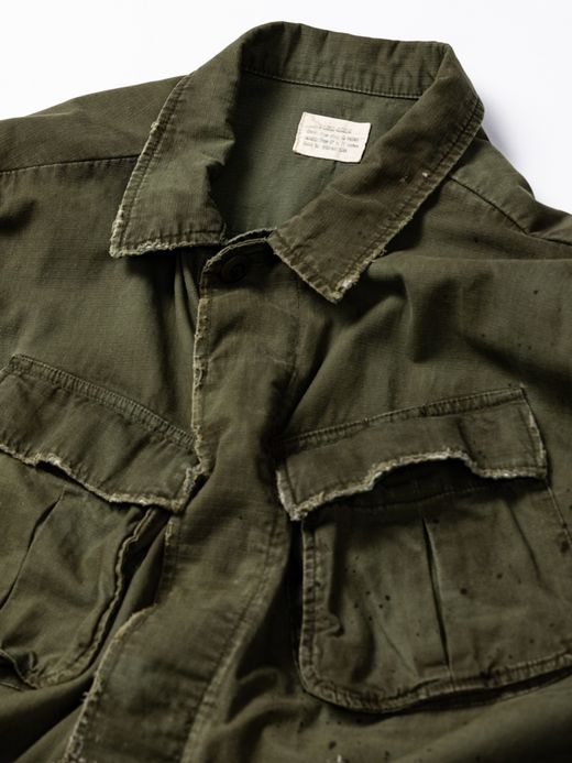 ANACHRONORM DIRT PAINT FATIGUE JACKET / Olive