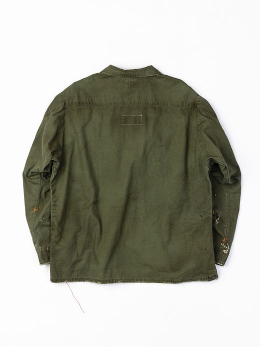 ANACHRONORM DIRT PAINT FATIGUE JACKET / Olive