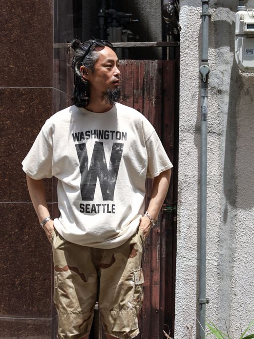 ANACHRONORM WASHINGTON PRINT S/S T-S / Natural