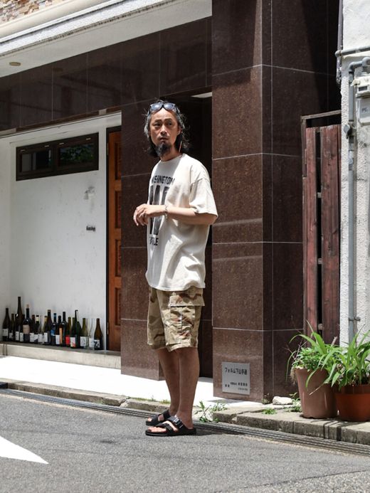 ANACHRONORM WASHINGTON PRINT S/S T-S / Natural