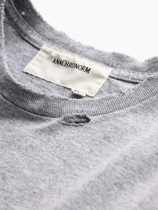 ANACHRONORM BALANCE PRINT DAMAGE S/S T-S / Gray