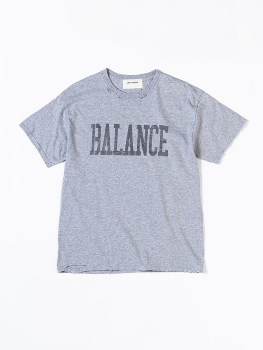 ANACHRONORM BALANCE PRINT DAMAGE S/S T-S / Gray