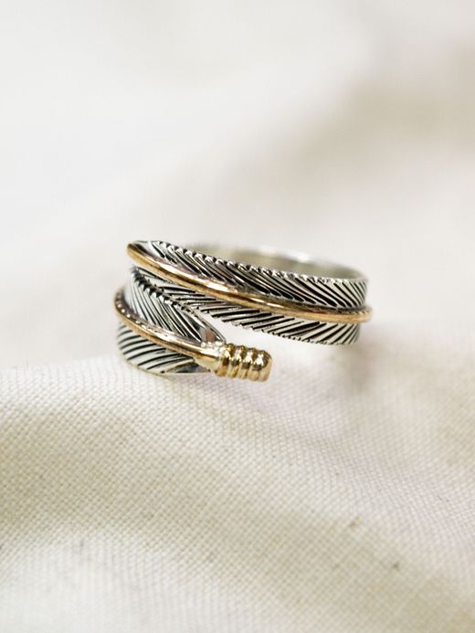 Indian Jewelry HARVEY MACE SILVER FEATHER RING / Type α FLATBUSH（フラット