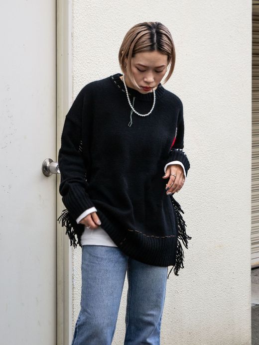 VOO FRINGE CREW(CUSTOMIZED) / Black