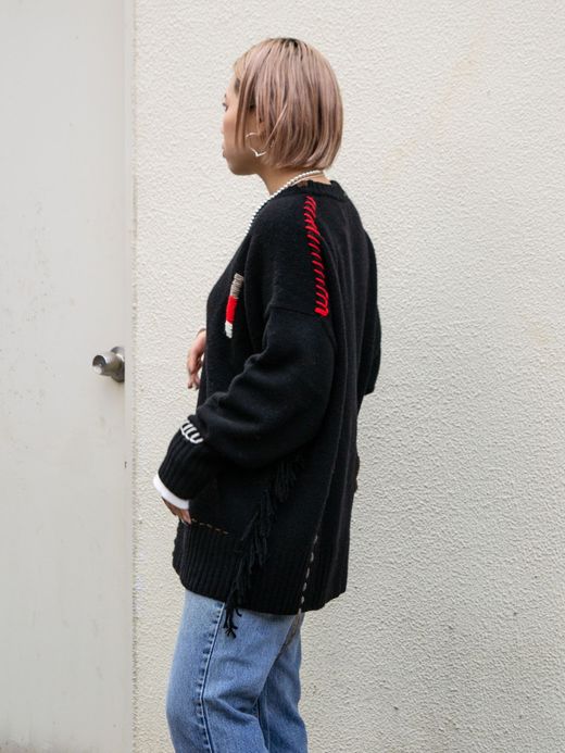 VOO FRINGE CREW(CUSTOMIZED) / Black