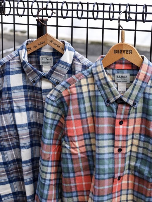 L.L.Bean MEN'S SCOTCH PLAID FLANNEL SHIRT , TRADITIONAL FIT / Washed buchanan