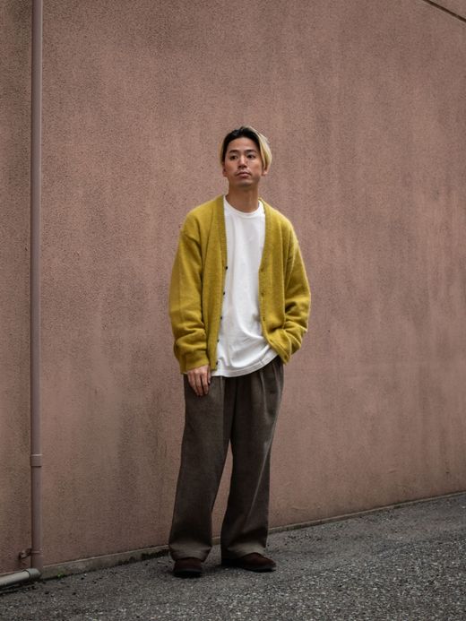 S.F.C MOHAIR CARDIGAN / Mustard