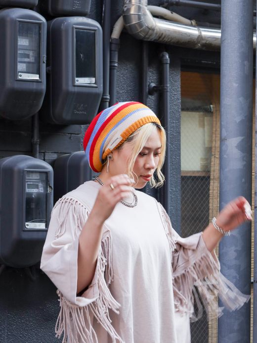 AMBERGLEAM COTTON SUMMER KNIT TAM / 2colors