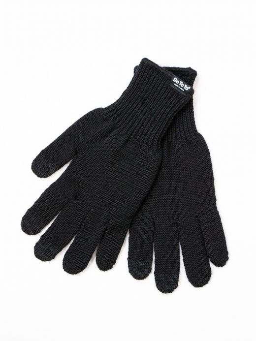 ROTOTO MERINO WOOL TOUCH PANEL GLOVE / Black