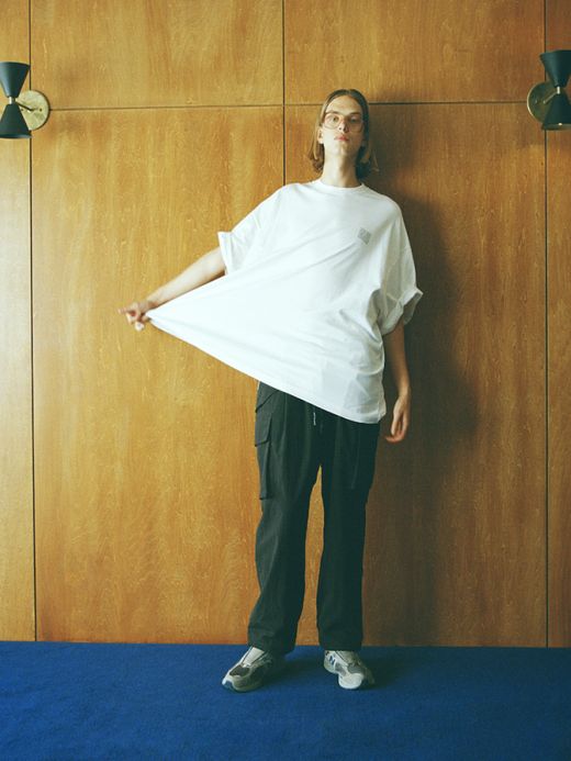 S.F.C SUPER BIG FLAT TEE / Navy