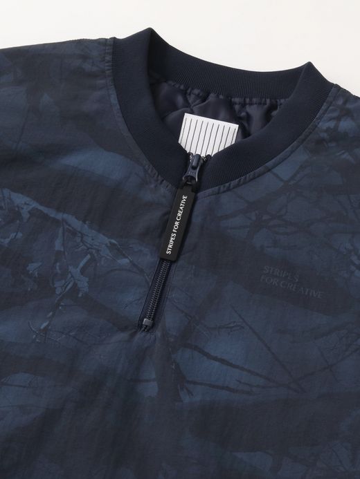 S.F.C BASEBALL HALF ZIP JACKET / Navy tree camo