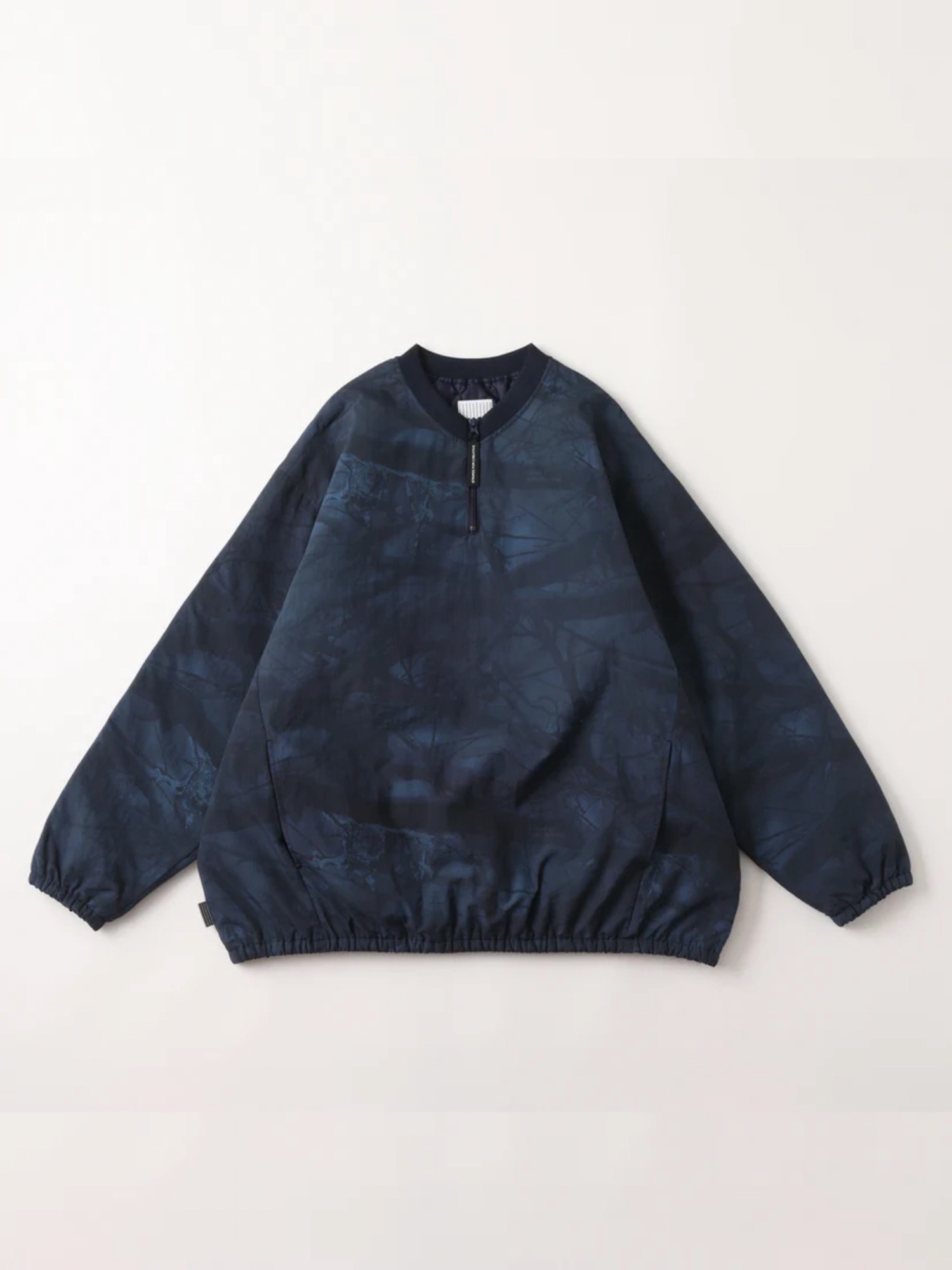 S.F.C BASEBALL HALF ZIP JACKET / Navy tree camo | FLATBUSH