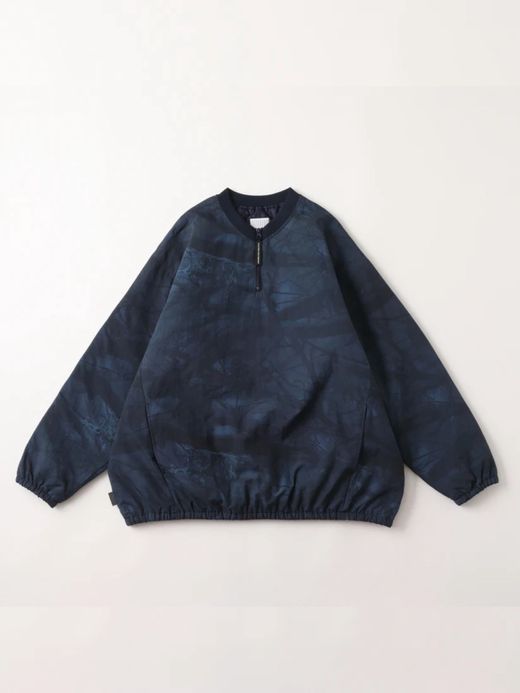 S.F.C BASEBALL HALF ZIP JACKET / Navy tree camo