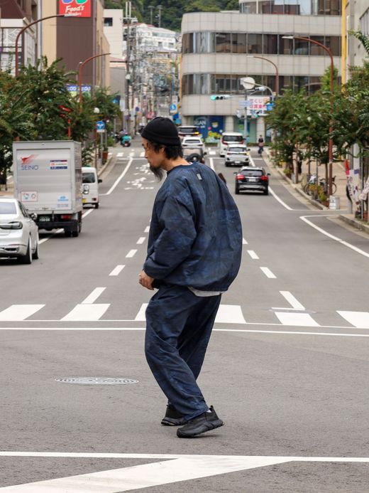 S.F.C BASEBALL HALF ZIP JACKET / Navy tree camo