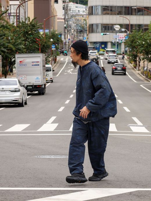 S.F.C BASEBALL HALF ZIP JACKET / Navy tree camo