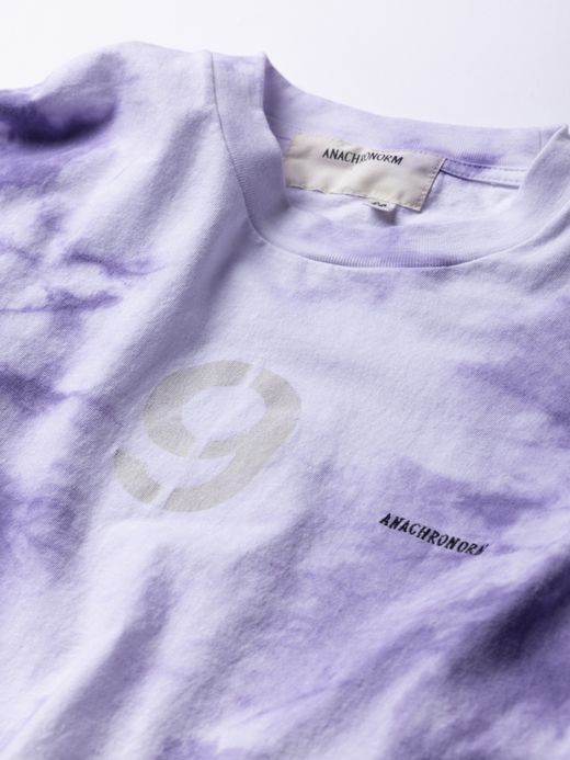ANACHRONORM STENCIL UNEVEN DIE S/S T-S / Purple