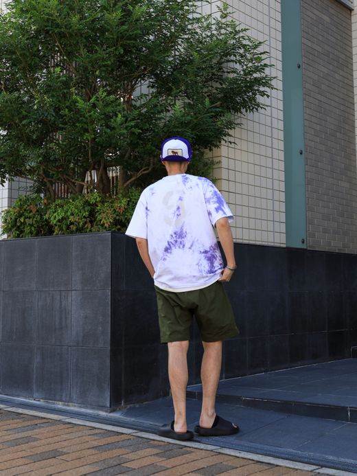 ANACHRONORM STENCIL UNEVEN DIE S/S T-S / Purple