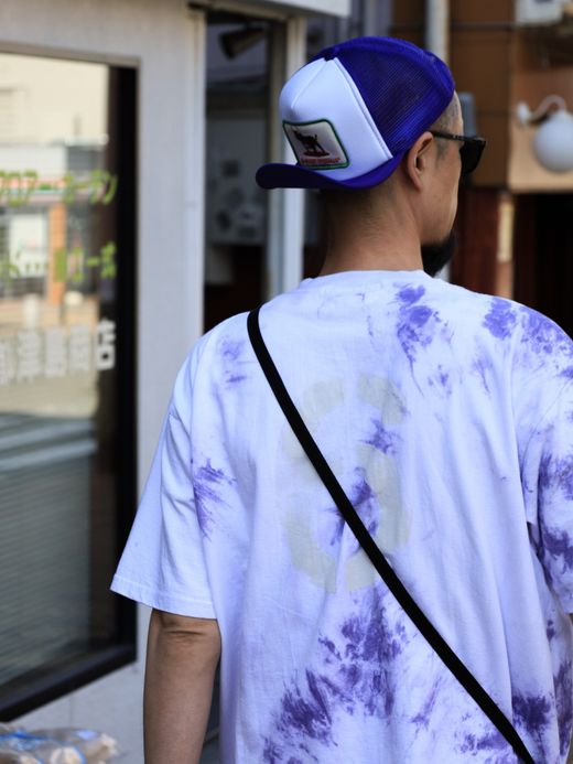 ANACHRONORM STENCIL UNEVEN DIE S/S T-S / Purple