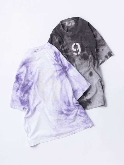 ANACHRONORM STENCIL UNEVEN DIE S/S T-S / Purple