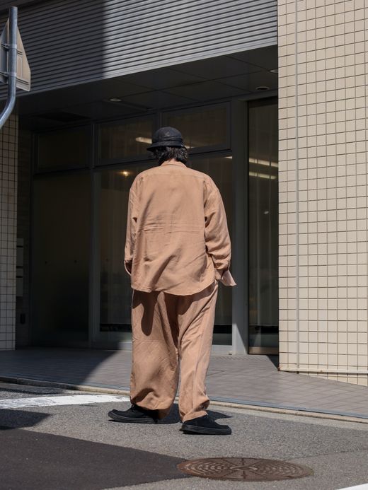 ANACHRONORM RAYON HEM TUCK EASY PANTS / Beige