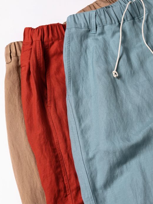 ANACHRONORM RAYON HEM TUCK EASY PANTS / Beige