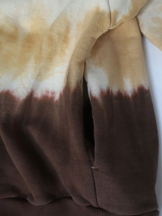 AMBERGLEAM TIE DYE PILE PULLOVER / Coffee