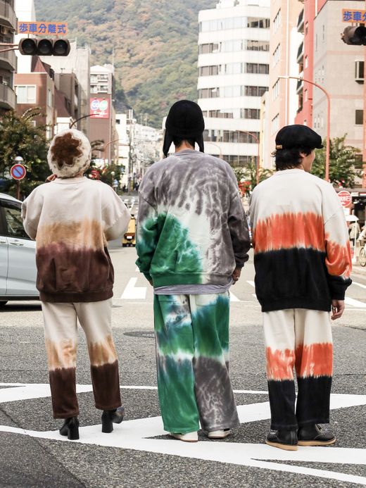 AMBERGLEAM TIE DYE PILE PULLOVER / Coffee