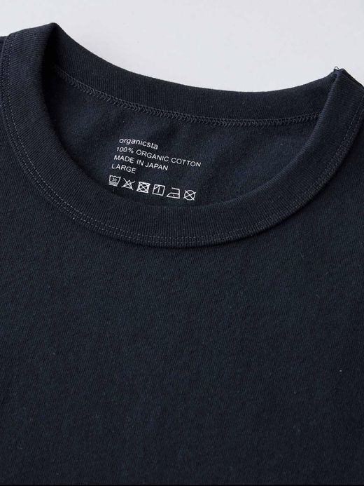 organicsta 7.3oz ORGANIC HEAVY COTTON SHORT SLEEVE POCKET TEE / Black