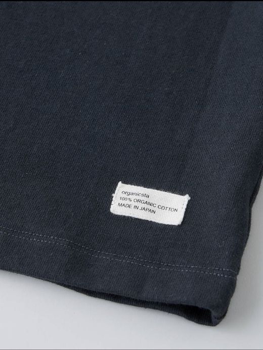 organicsta 7.3oz ORGANIC HEAVY COTTON SHORT SLEEVE POCKET TEE / Black
