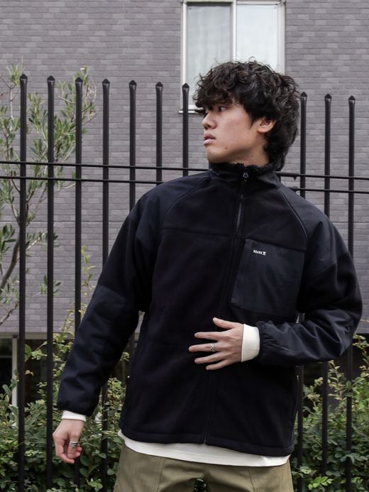 ROARK REVIVAL GEN3 FLEECE STAND COLLAR JACKET / Black