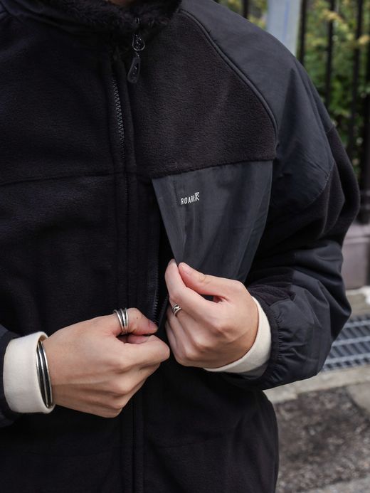 ROARK REVIVAL GEN3 FLEECE STAND COLLAR JACKET / Black