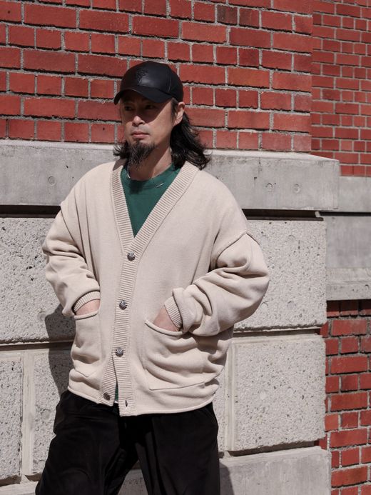 AMBERGLEAM CONCHO KNIT CARDIGAN / 2colors