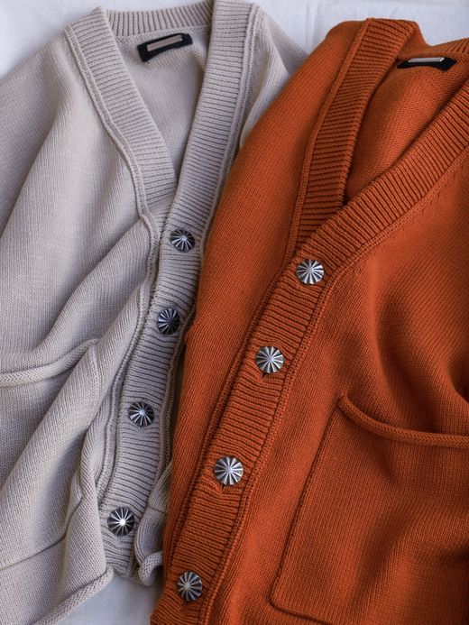 AMBERGLEAM CONCHO KNIT CARDIGAN / 2colors