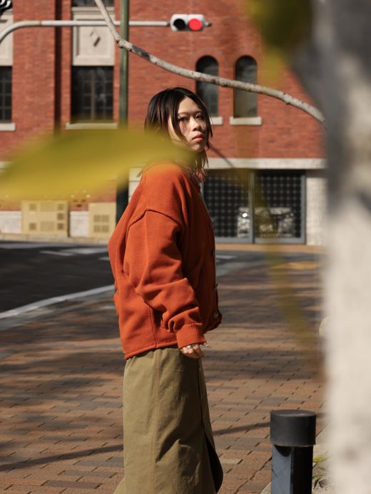 AMBERGLEAM CONCHO KNIT CARDIGAN / 2colors